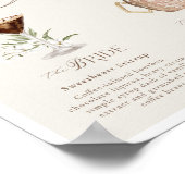 Western Aquarellbraun und Unterschrift Getränke Poster (Ecke)