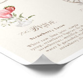 Western Aquarellbraun und Unterschrift Getränke Poster (Ecke)