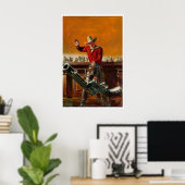 Western Art Bar Western Pulp Cowboy Poster Mann (Heimbüro)