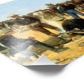 Western Art "Cavalryman's Breakfast" Fotodruck (Ecke)