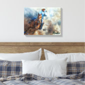 Western Art, Cowboy, Pferd, Rodeo Canvas Print Leinwanddruck (Insitu (Schlafzimmer))