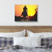 Western Art, Cowboy Sunset, Leinwanddruck (Insitu (Schlafzimmer))