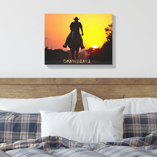 Western Art, Cowboy Sunset, Leinwanddruck (Insitu (Schlafzimmer))