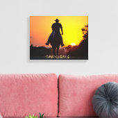 Western Art, Cowboy Sunset, Leinwanddruck (Insitu (Wohnzimmer))