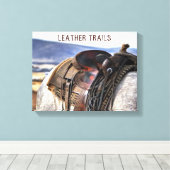 Western Art Horse Saddle Canvas Print Leinwanddruck (Insitu (Holzboden))