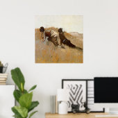 Western Art "Indian Scouts Watching Custer" Poster (Heimbüro)