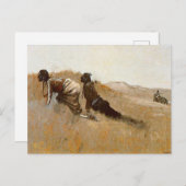 Western Art "Indian Scouts Watching Custer" Postkarte (Vorne/Hinten)