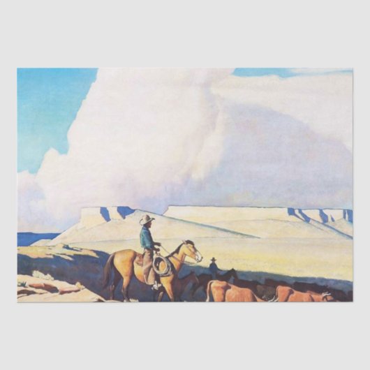 Western Art „Open Range“ von Maynard Dixon Seidenpapier (Vorderseite)