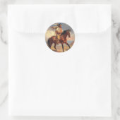 Western Art Round Sticker (Tasche)