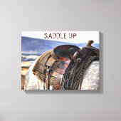 Western Art, Sattel, Pferd, Leinwand (Vorderseite)