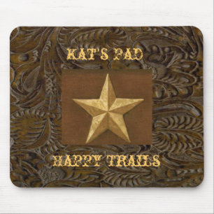 Western-Art-Stern-Leder-Werkzeug-Druck Mousepad