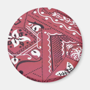 Western-Artroter Bandana-Druck-Kühlschrankmagnet Magnet