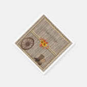 Western auf dem Land, Sonnenblumen, Holzsteg nach Serviette (Ecke)