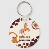 Western auf der ersten Rutsche auf dem Pferd Gebur Schlüsselanhänger (Vorderseite)