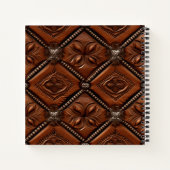 Western aus braun gefertigtem Leder Notizblock (Rückseite)