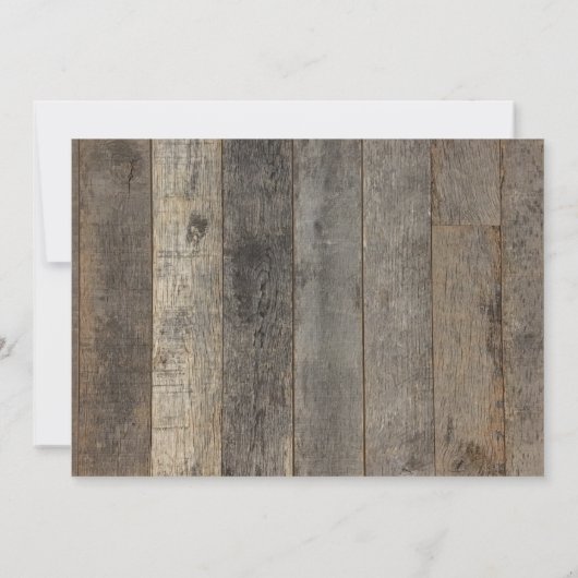 Western aus Stallholz Land Baby Geburtserklärung a Ankündigung (Rückseite)