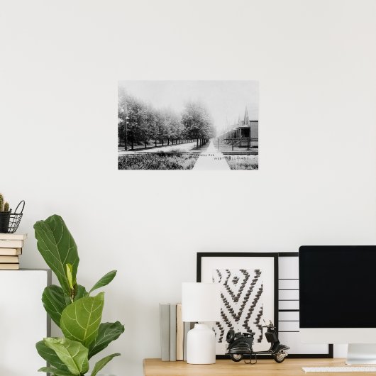 Western Aussicht auf Parnell Avenue Poster (Heimbüro)