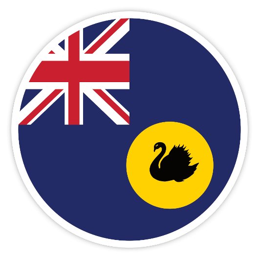 Western Australia Flaggenaufkleber Aufkleber