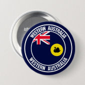 Western Australia Round Emblem Button (Vorne & Hinten)