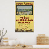 Western Australien durch die Trans-Australische Ei Poster (Küche)