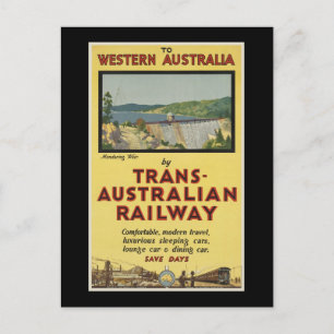 Western Australien durch die Trans-Australische Ei Postkarte