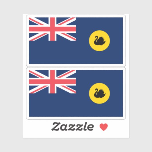 Western Australien Flagge Aufkleber (Blatt)