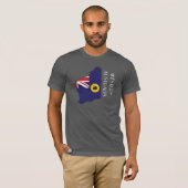 Western-Australien Flagge-Karte Shirt (Vorne ganz)