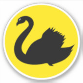 Western Australien Flaggenschwan Aufkleber (Vorderseite)