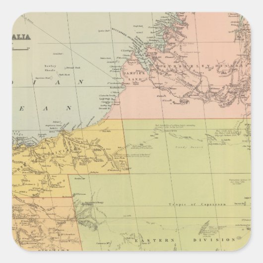 Western Australien Quadratischer Aufkleber (Vorderseite)