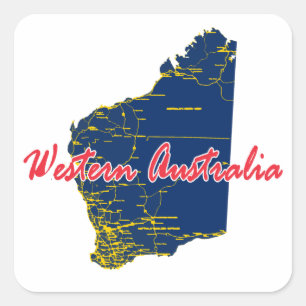 Western Australien Quadratischer Aufkleber