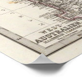 Western Australien Tasmanien und Neuseeland Poster (Ecke)