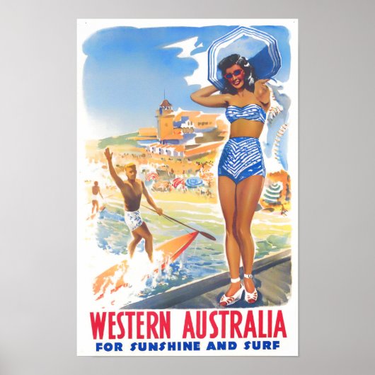 Western Australien Vintage Reise Poster (Vorne)