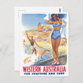 Western Australien Vintage Reise Postkarte (Vorne/Hinten)