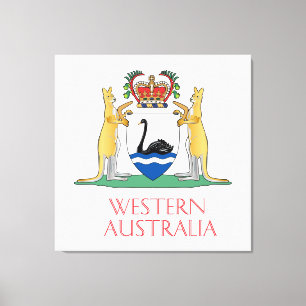 Western Australien Wappen Leinwanddruck