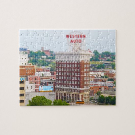 Western-Auto-Gebäude-Dachboden-Eigentumswohnungen Puzzle (Horizontal)