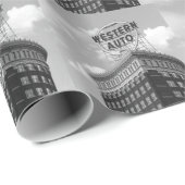 Western Auto Gebäude mit halbem Zylinder Geschenkpapier (Rolleneckpunkt)