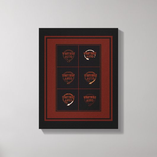 Western Auto Gebäude Sign, Kansas City, Missouri Leinwanddruck (Vorderseite)