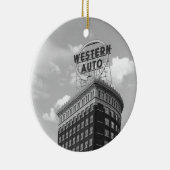 Western-Auto-halbes Zylinder-Gebäude Keramik Ornament (Rechts)