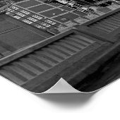 Western Auto Signieren Schwarz & Weiß Architektur  Poster (Ecke)