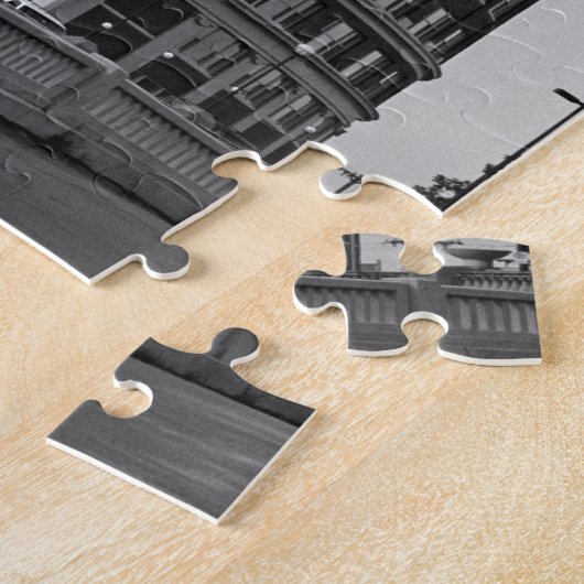 Western Auto Signieren Schwarz & Weiß Architektur Puzzle (Seite)