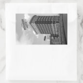 Western Auto Signieren Schwarz & Weiß Architektur Rechteckiger Aufkleber (Tasche)