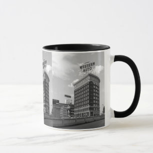 Western Auto Signieren Schwarz & Weiß Architektur Tasse