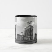 Western Auto Signieren Schwarz & Weiß Architektur  Tasse (Zentrum)
