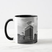 Western Auto Signieren Schwarz & Weiß Architektur  Tasse (Links)