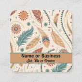 Western-Aztec-Design Quadratische Visitenkarte (Vorderseite)