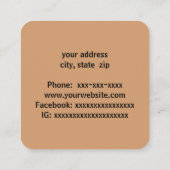 Western-Aztec-Design Quadratische Visitenkarte (Rückseite)