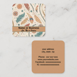 Western-Aztec-Design Quadratische Visitenkarte