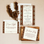 Western Aztec Rustic Boho Diaper Raffekarte Begleitkarte