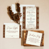 Western Aztec, rustikale Bücher für Baby Begleitkarte