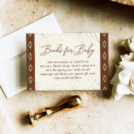 Western Aztec, rustikale Bücher für Baby Begleitkarte